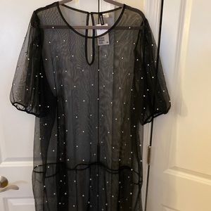 H&M Puff Sleeve Peplum Dress